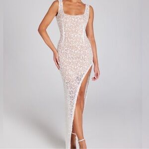 NADINE MERABI Sequin Maxi Dress